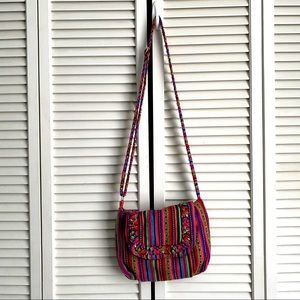 Multicolor Crossbody Purse from Mexico multicolor rainbow bag